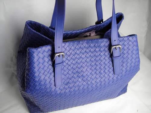 Bottega Veneta Lambskin Tote Bag 1026 blue